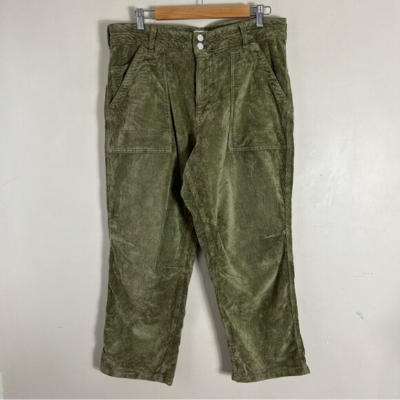 Anthropologie The Wanderer Relaxed-Leg Corduroy Pants by Pilcro Size 32 Green - Picture 5 of 15